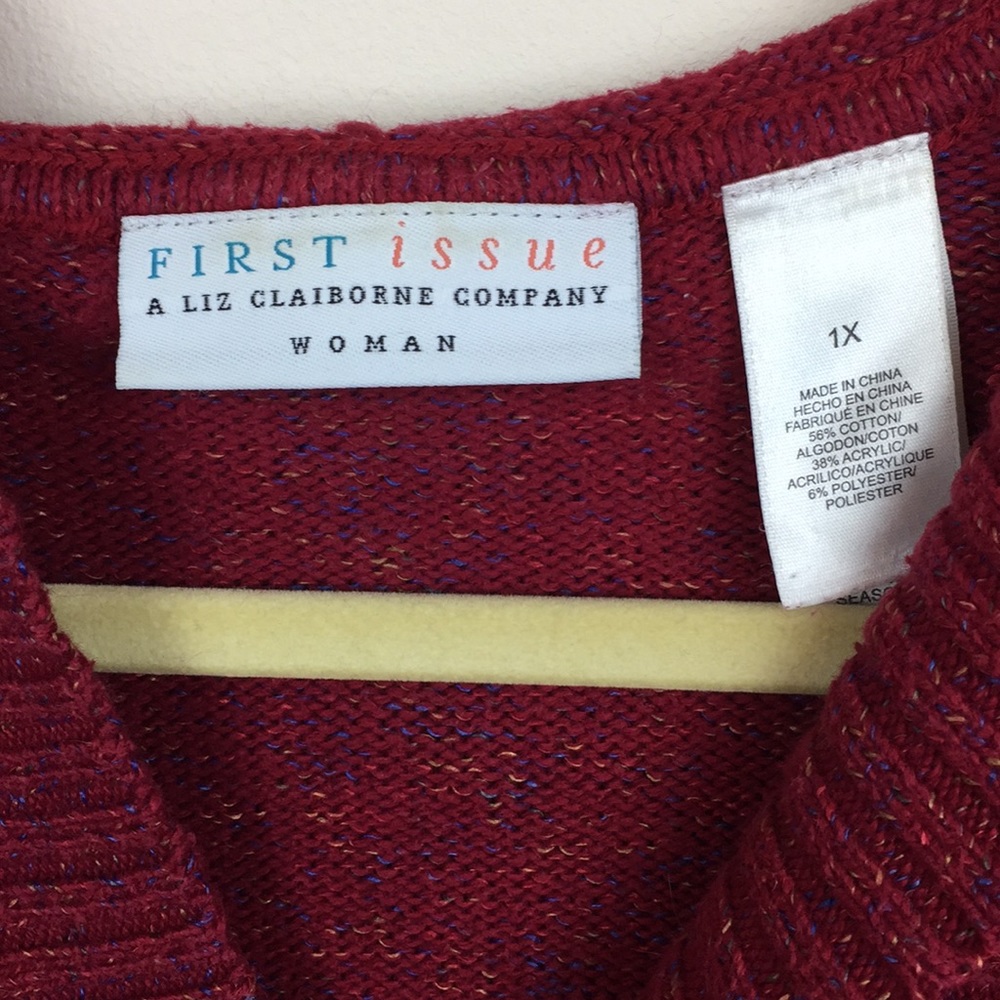 First Issue - Multicolor Hooded Pullover Sweater - image 3